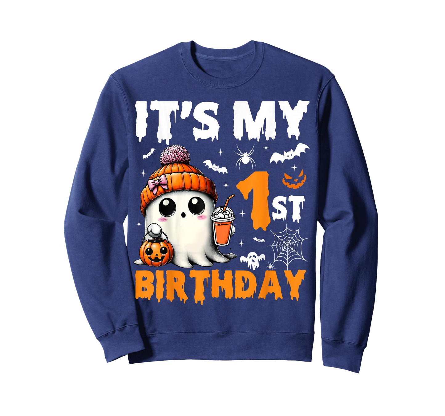It's My 1st Birthday 1 Years Old Ghost Pumpkin Halloween T-Shirt