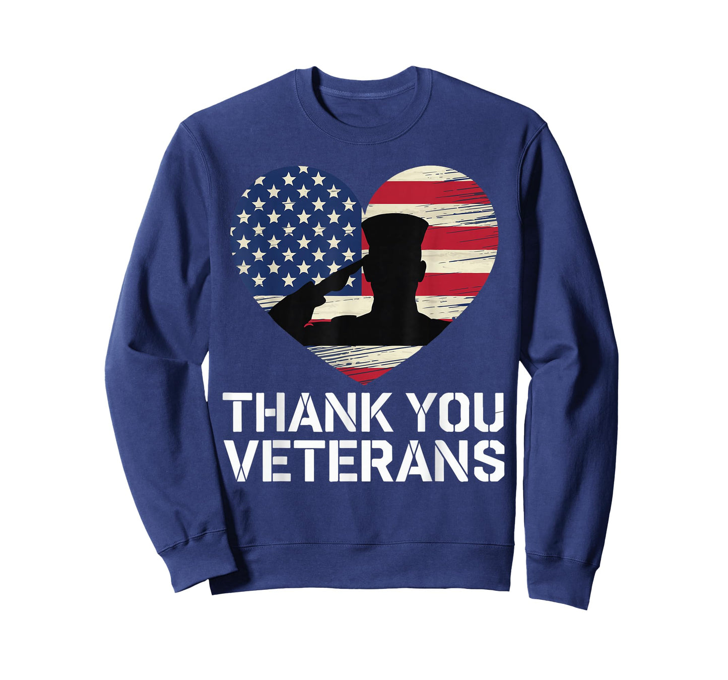 Thank You Veterans Day American Flag Heart Patriotic Hero T-Shirt
