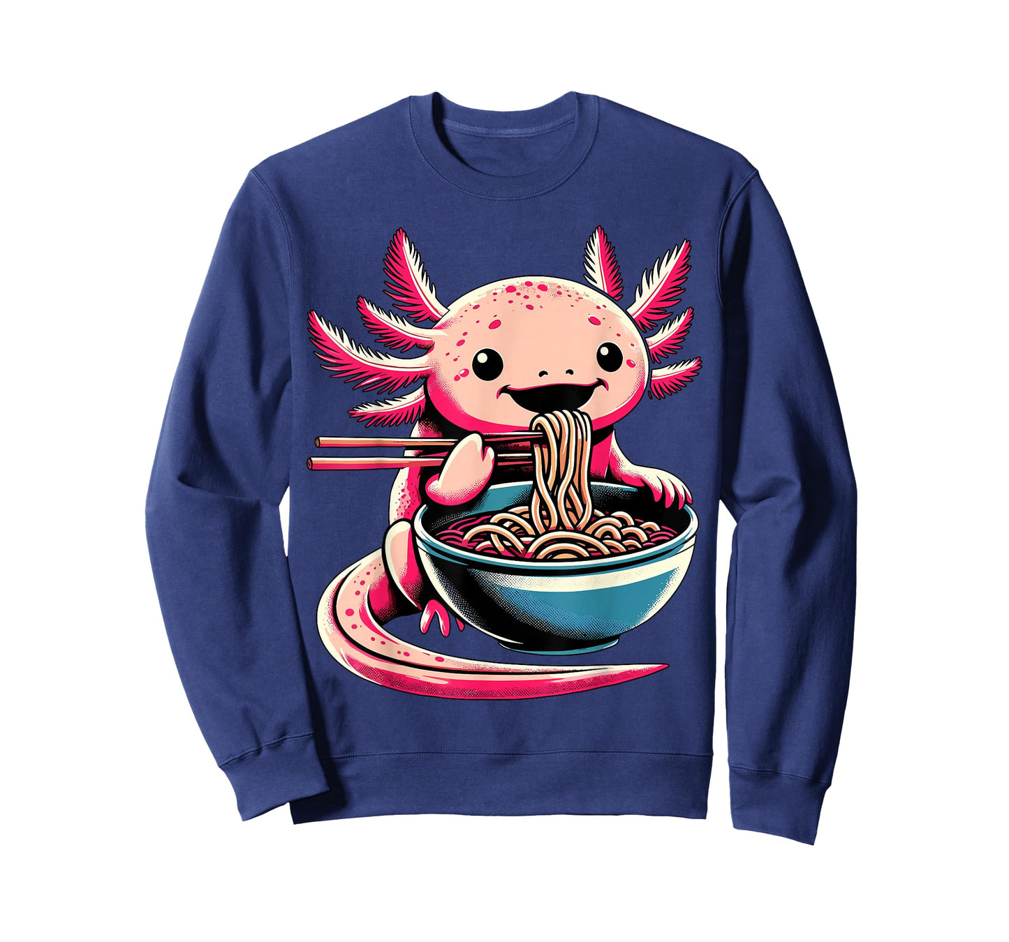 Kawaii Axolotl Eating Ramen T-Shirt