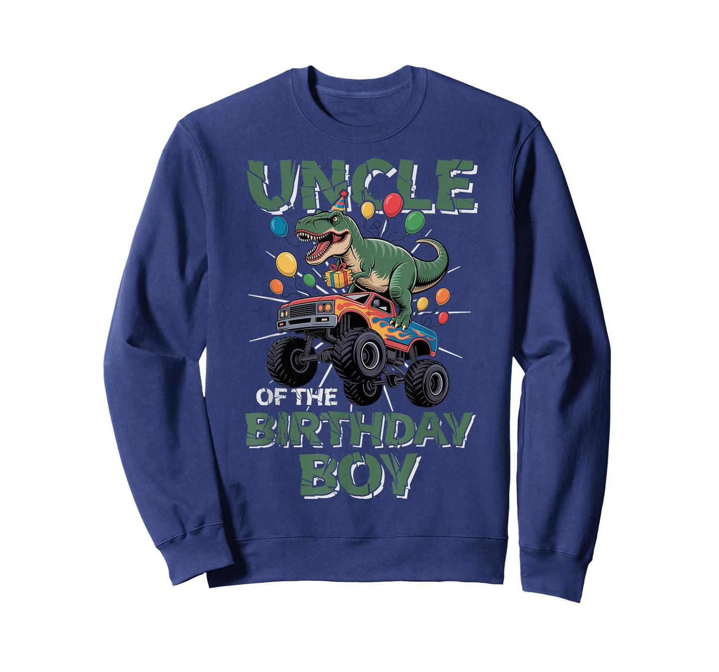 Uncle of The Birthday Party Outfit Monster Truck Uncle T-Shirt