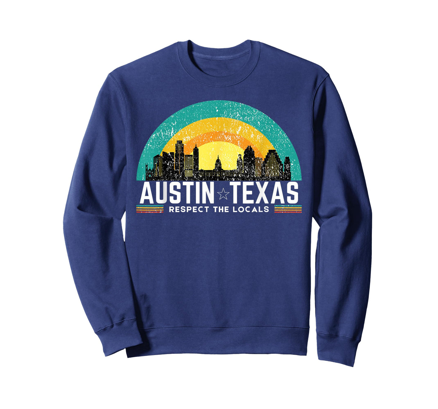 Austin Texas City Skyline Respect The Locals T-Shirt