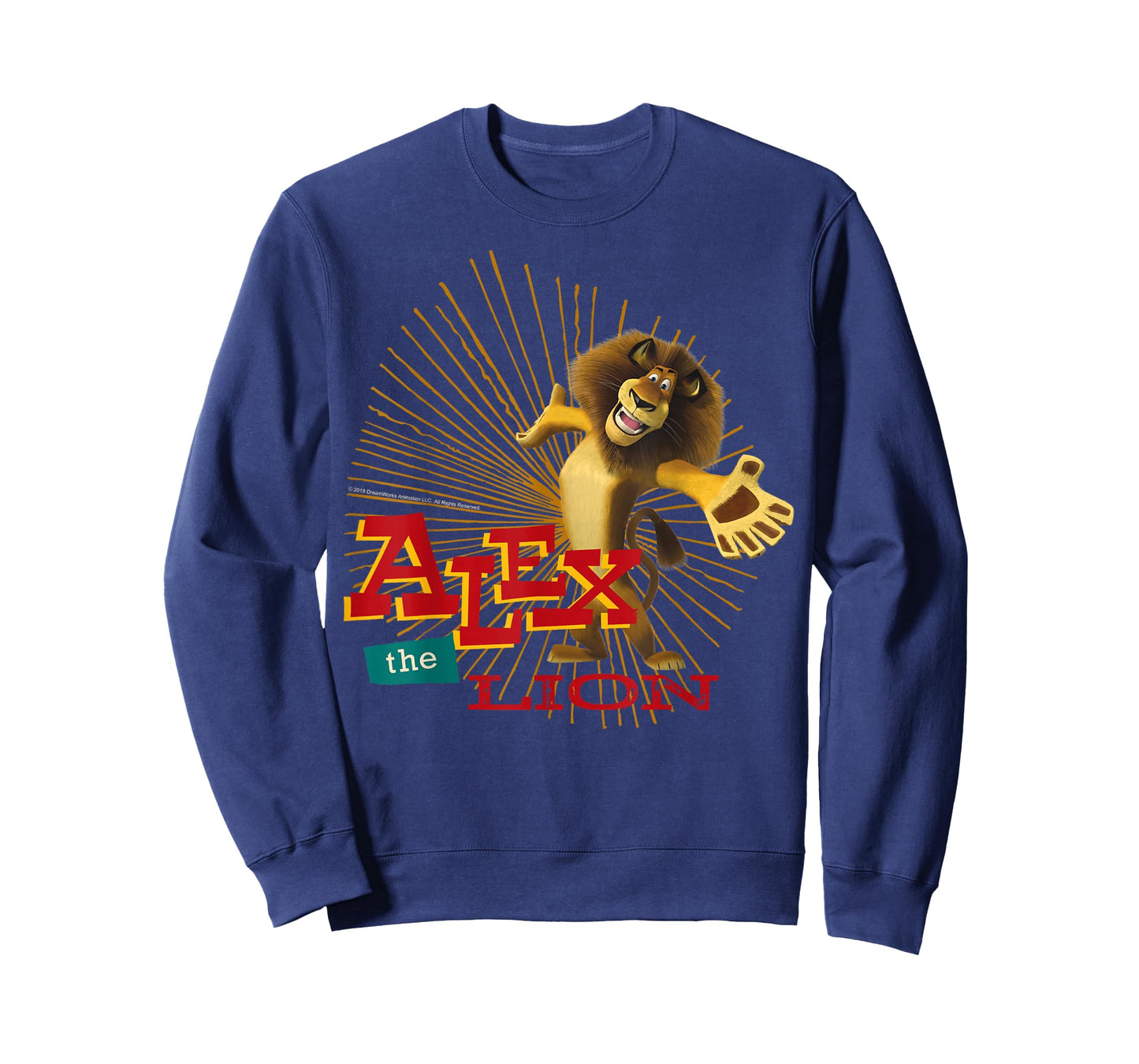 Madagascar Alex The Lion Text Poster T-Shirt