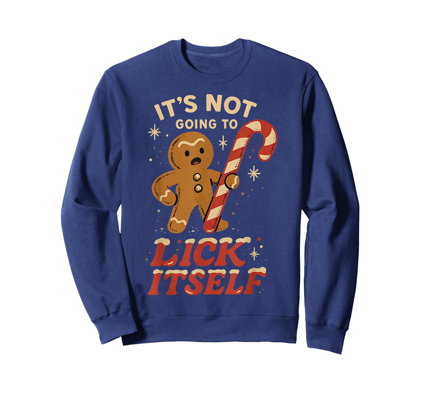 Gingerbread Man Candy Inappropriate Funny Christmas Graphic T-Shirt