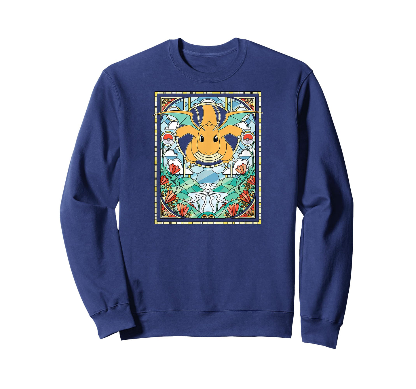 Pokémon - Dragonite Stained Glass Dragon Type Generation 1 T-Shirt