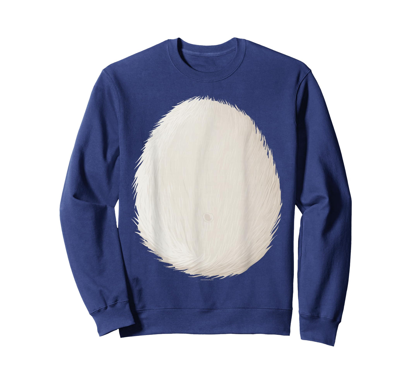 White Fur Belly DIY Halloween Costume Furry Tummy Cosplay T-Shirt