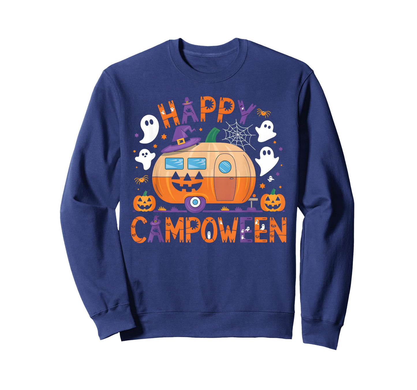 Happy Camp-O-Ween Halloween Camping Ghosts and Campfires T-Shirt