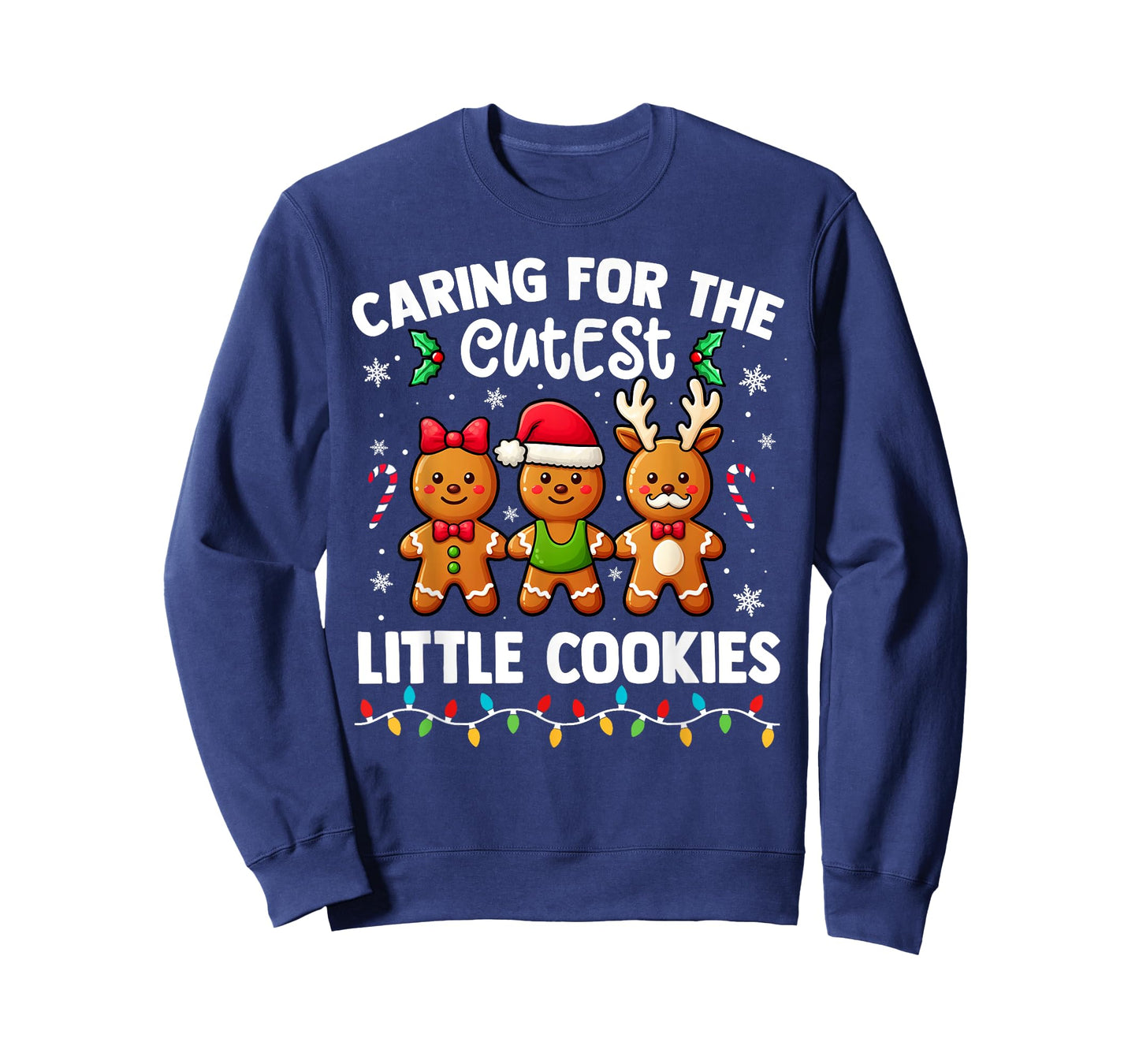 Caring For Cutest Little Cookies Pediatric Nurse Christmas T-Shirt