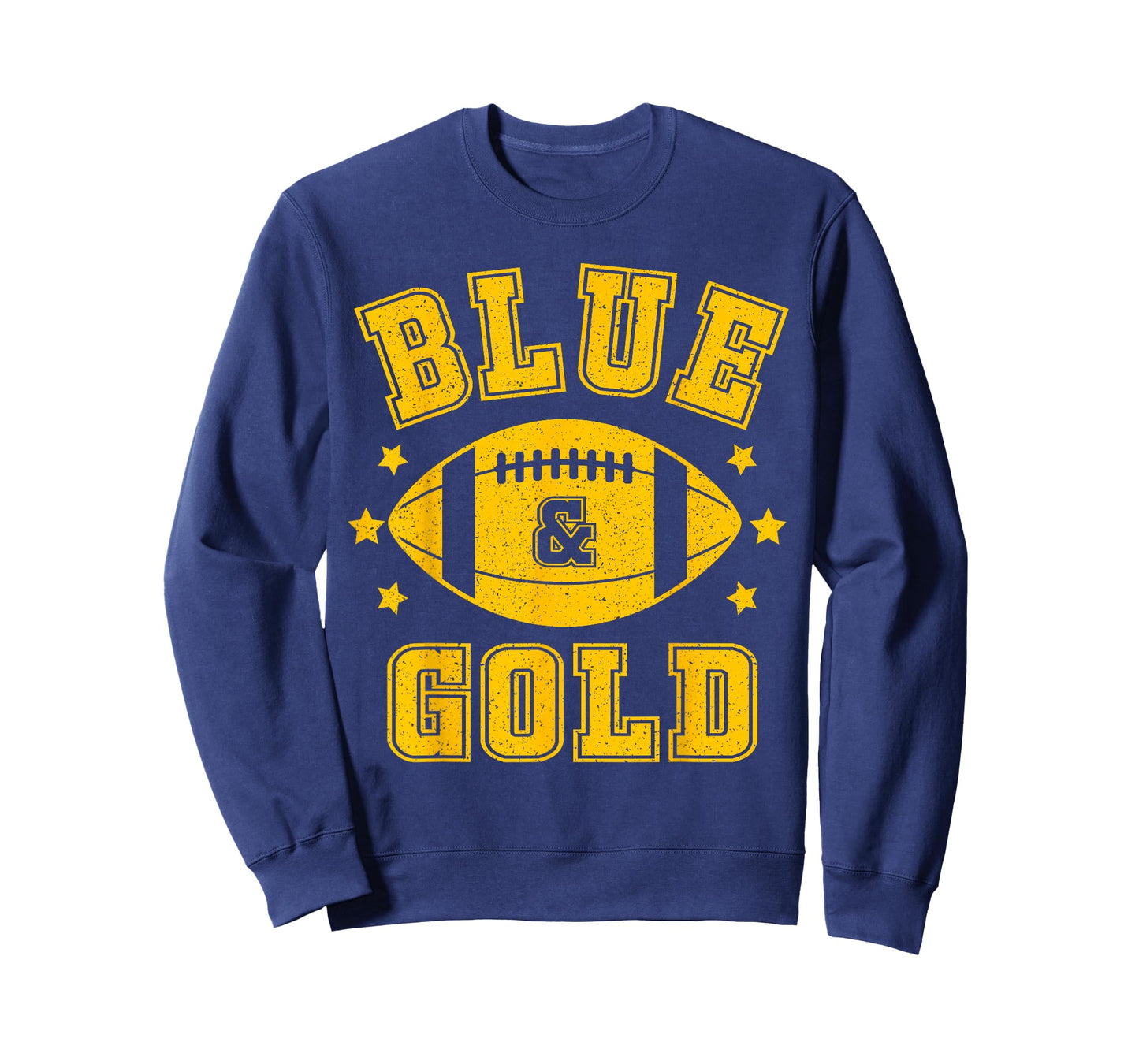 On Gameday Football We Wear Blue And Gold School Spirit T-Shirt