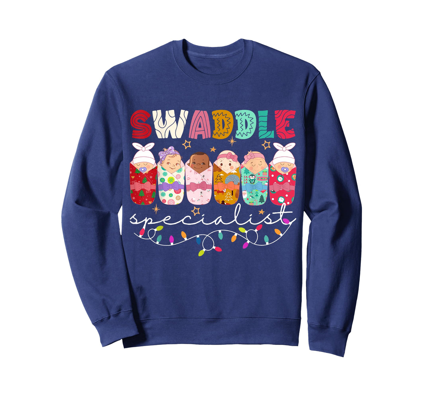 Swaddle Specialist NICU Mother Baby Nurse ICU PICU Christmas T-Shirt