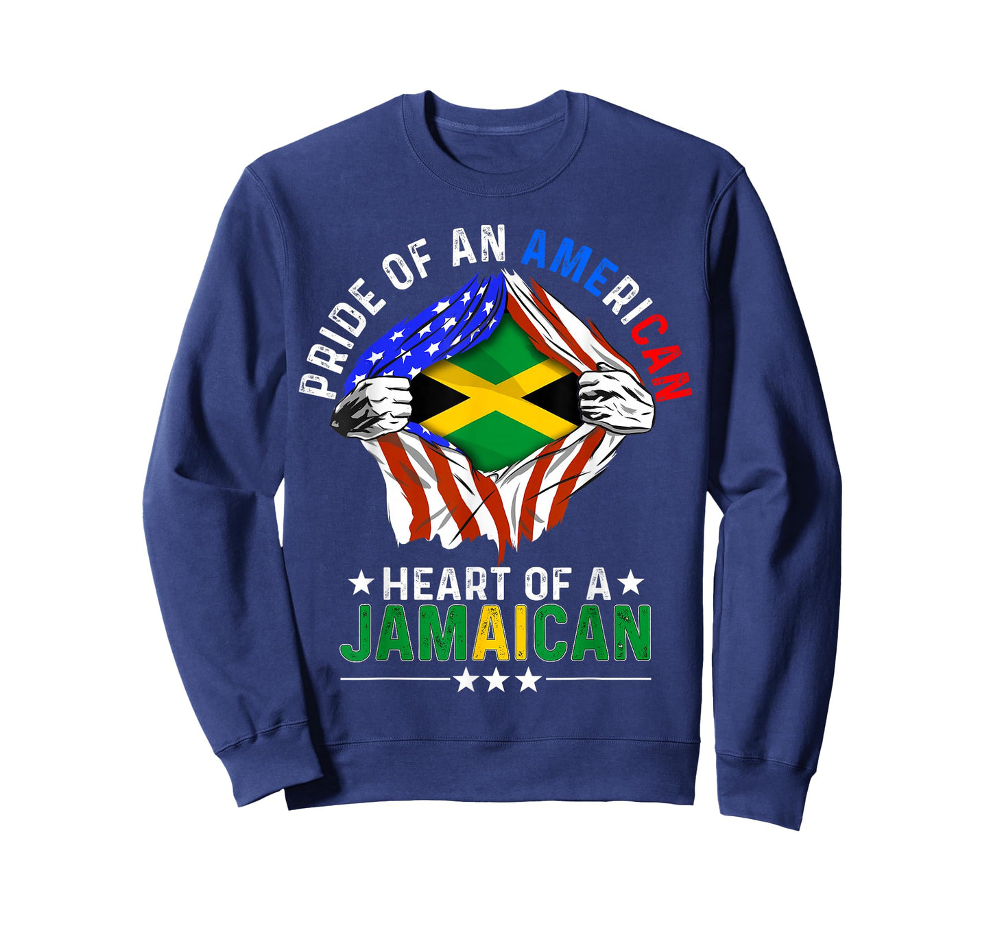 Jamaican American America Pride Foreign Jamaica Flag T-Shirt