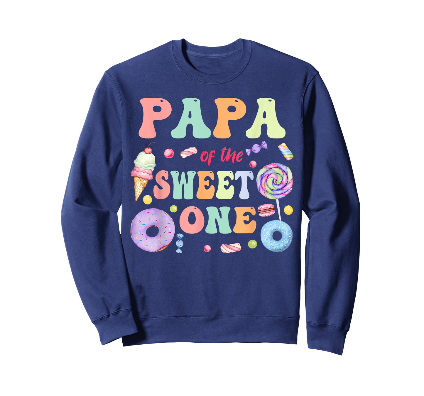 Papa of The Sweet One Lollipop Candy Birthday Party Family T-Shirt
