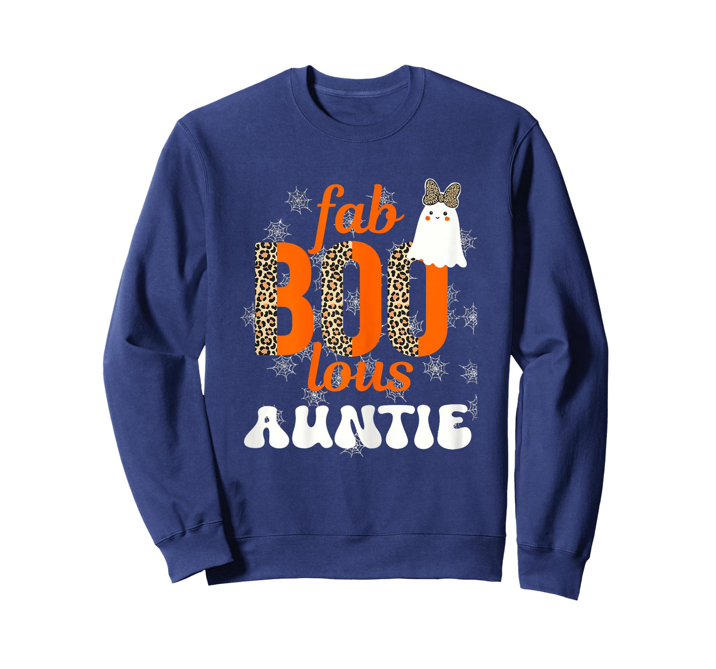 Fab BOO lous Auntie Leopard Halloween Ghost Sheet T-Shirt