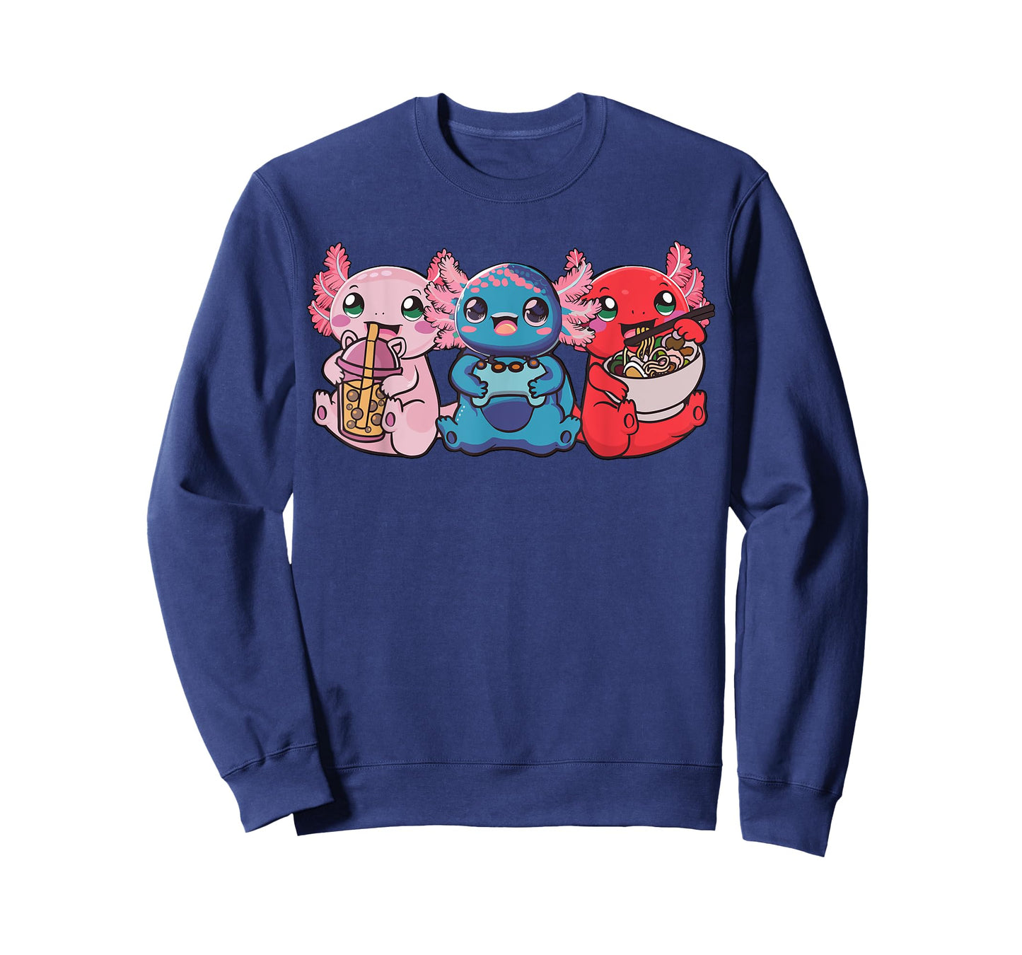 Axolotl Boba Tea Bubble Tea Gaming Gamer Ramen Axolotl T-Shirt