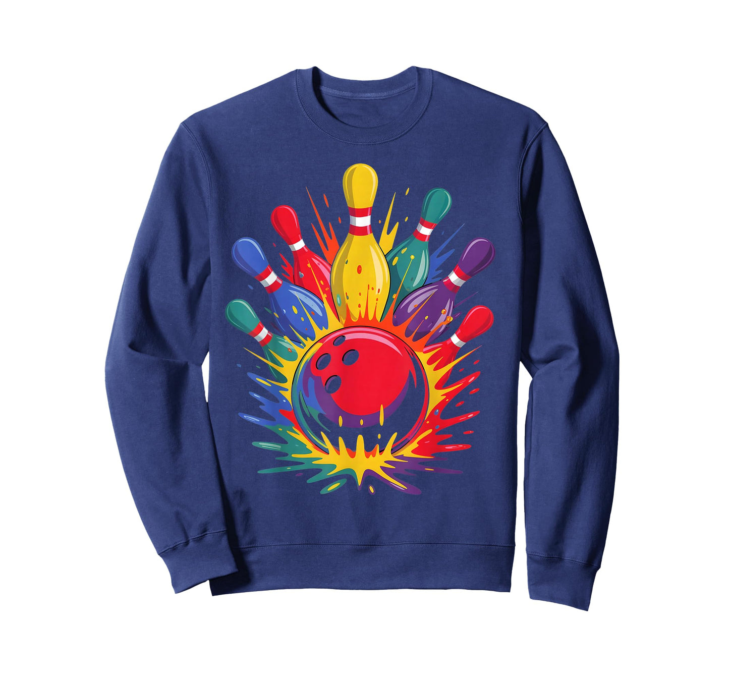 Colorful Bowling Game Day Bowler Cute Colorsplash Ball T-Shirt