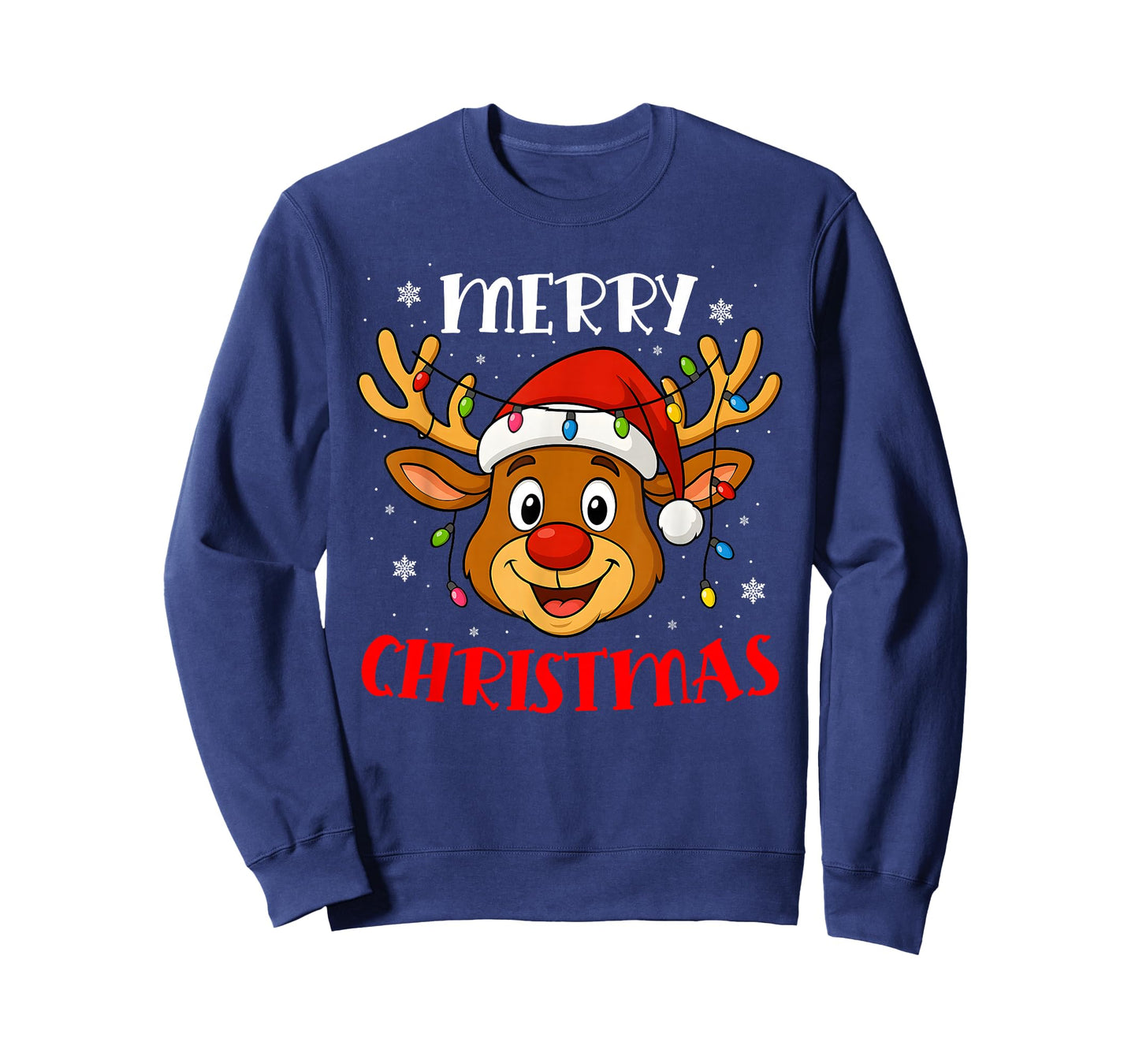 Merry Christmas Reindeer Xmas Family Men Women T-Shirt