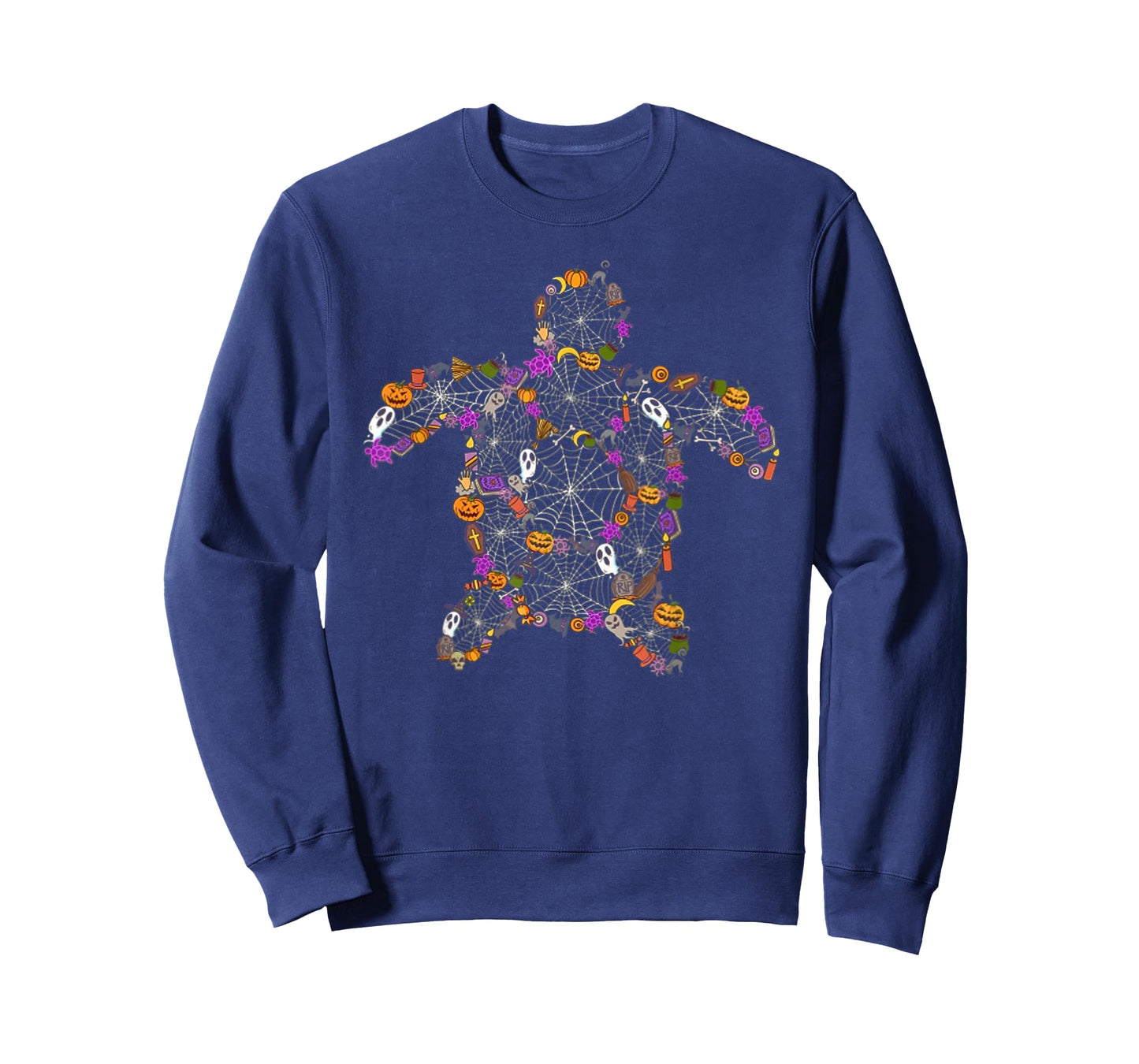 Sea Turtle Halloween Spider-web Pumpkin Ghost Halloween T-Shirt