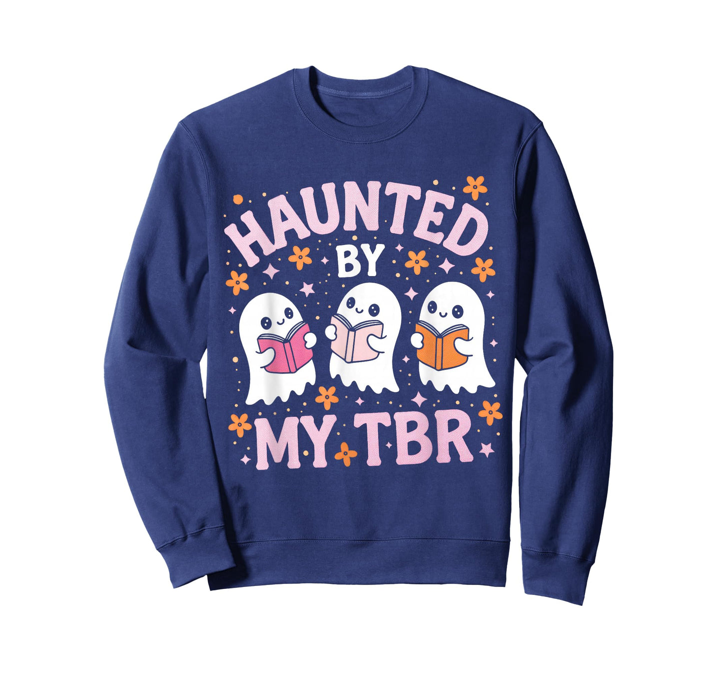 Haunted by My TBR Cute Ghost Reading Books Halloween T-Shirt