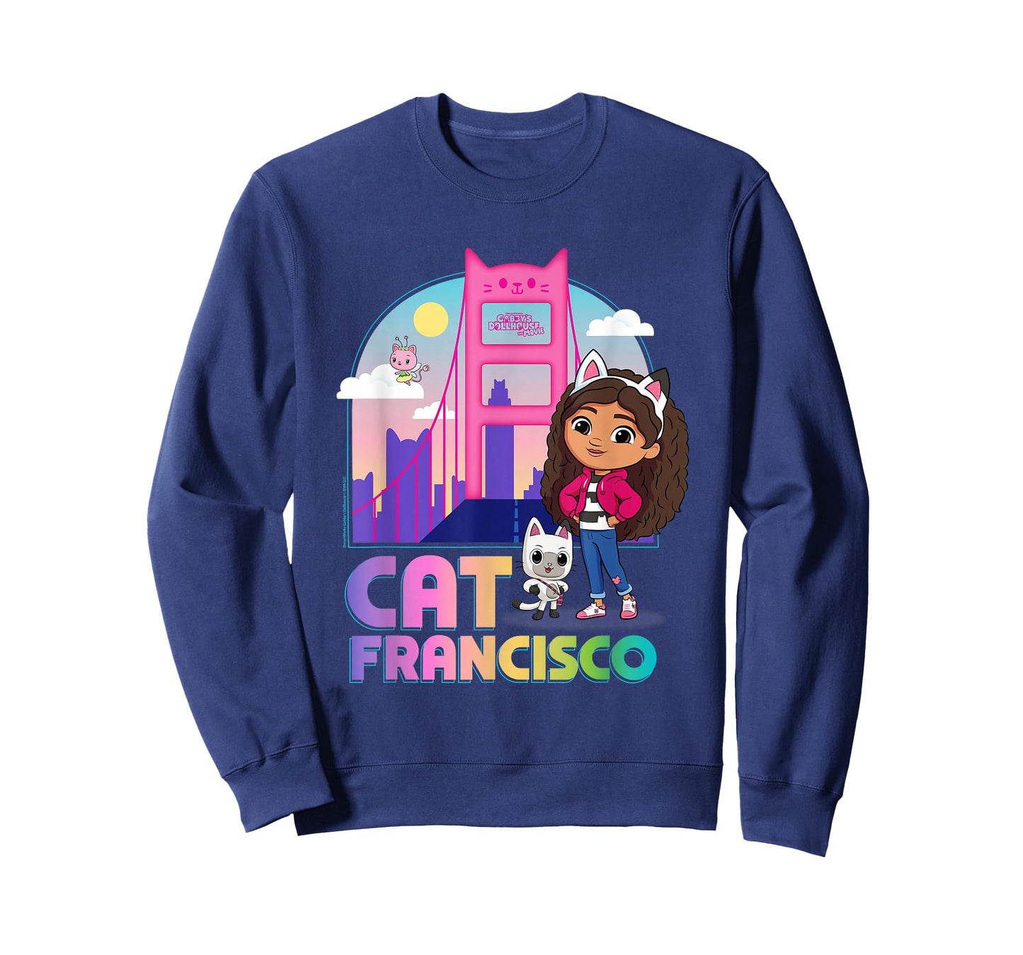 DreamWorks Gabby’s Dollhouse The Movie Cat Francisco Bridge T-Shirt