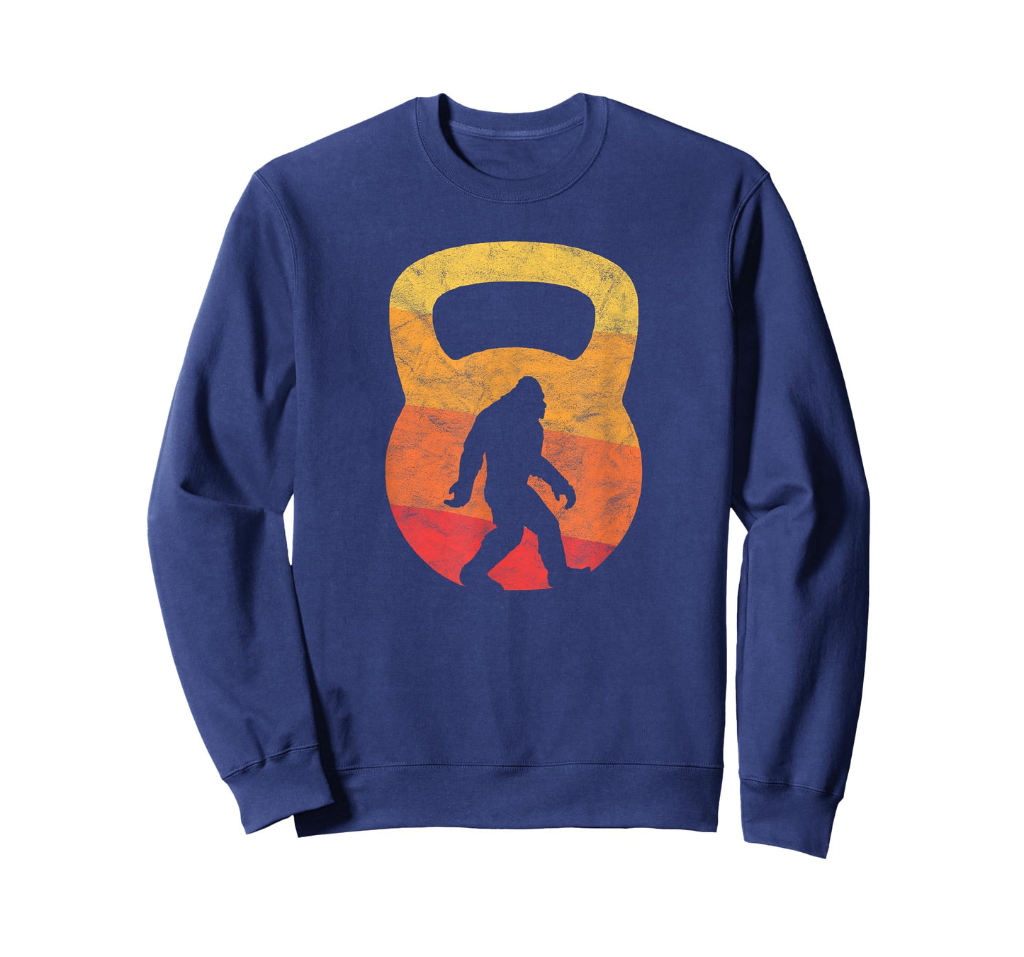 Retro Bigfoot Silhouette Funny Kettlebell T-Shirt T-Shirt
