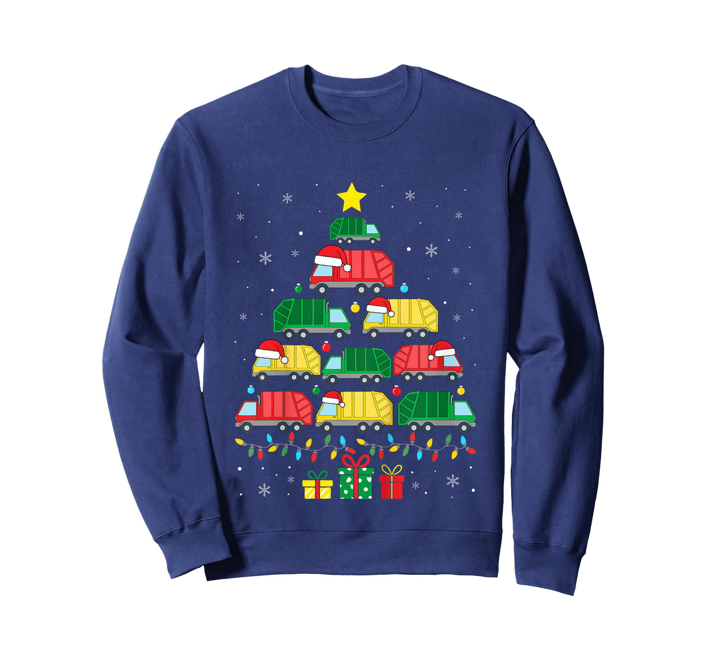 Kids Garbage Trucks Christmas Tree Xmas Boys Teen Kids Farmer T-Shirt