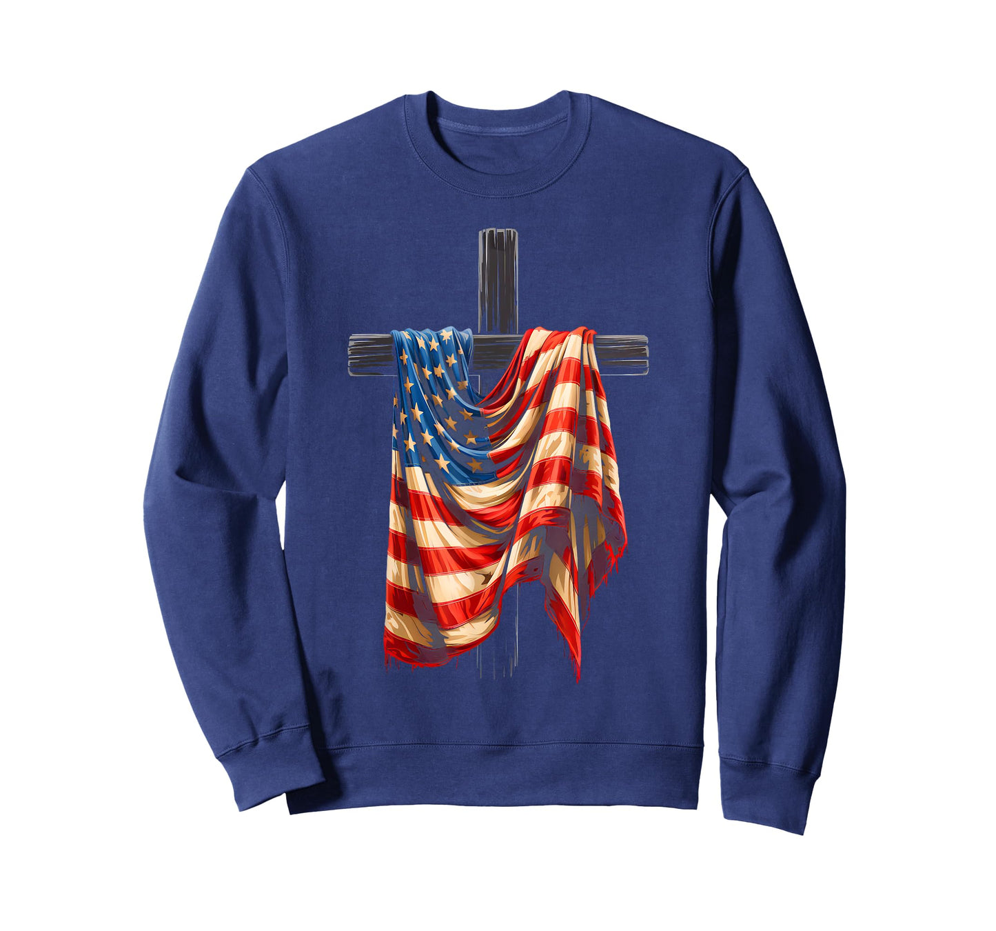 USA Flag Religious Quote 4th of July Christian Faith Patriot T-Shirt
