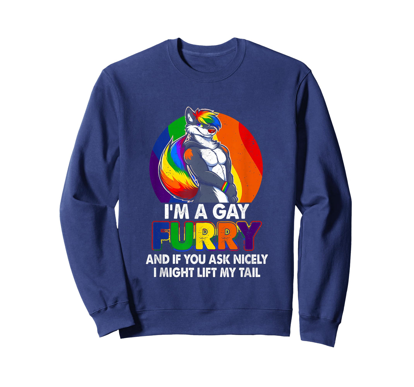 I'm A Gay a Furry Rainbow Fox Wolf Pride Month T-Shirt