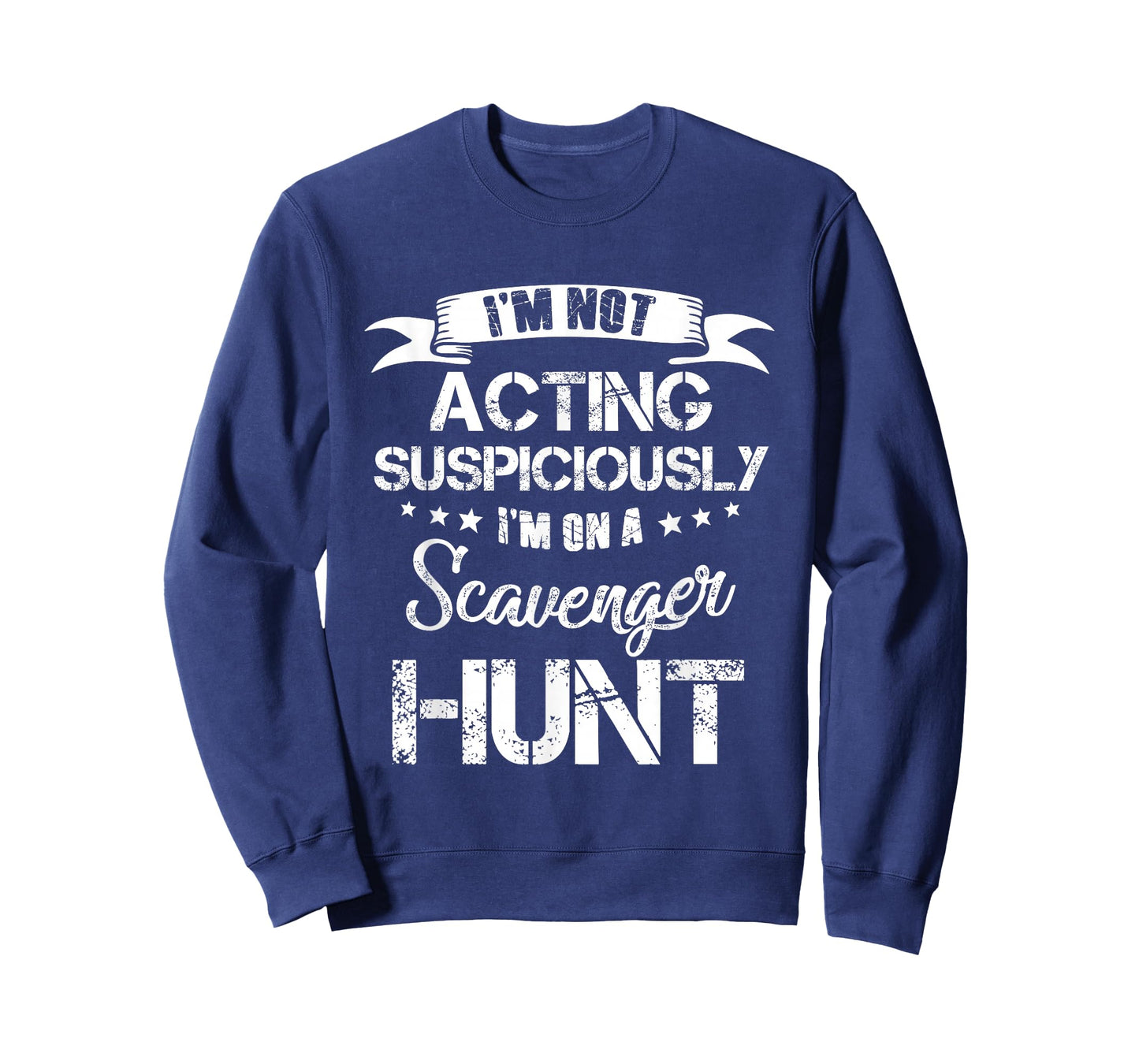 Not Acting Suspiciously I'm on a Scavenger Hunt Black X-Small Modern Classic Crew Neck Short Sleeve T-Shirt
