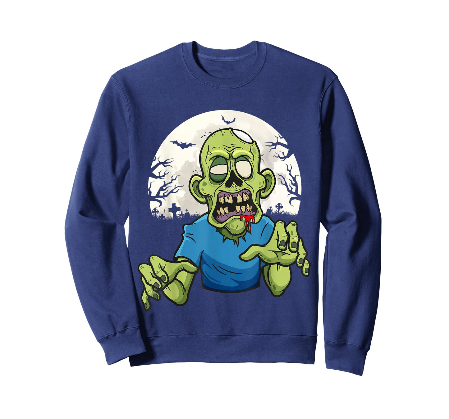 Scary Zombie Halloween Boys Kids Face Zombie T-Shirt
