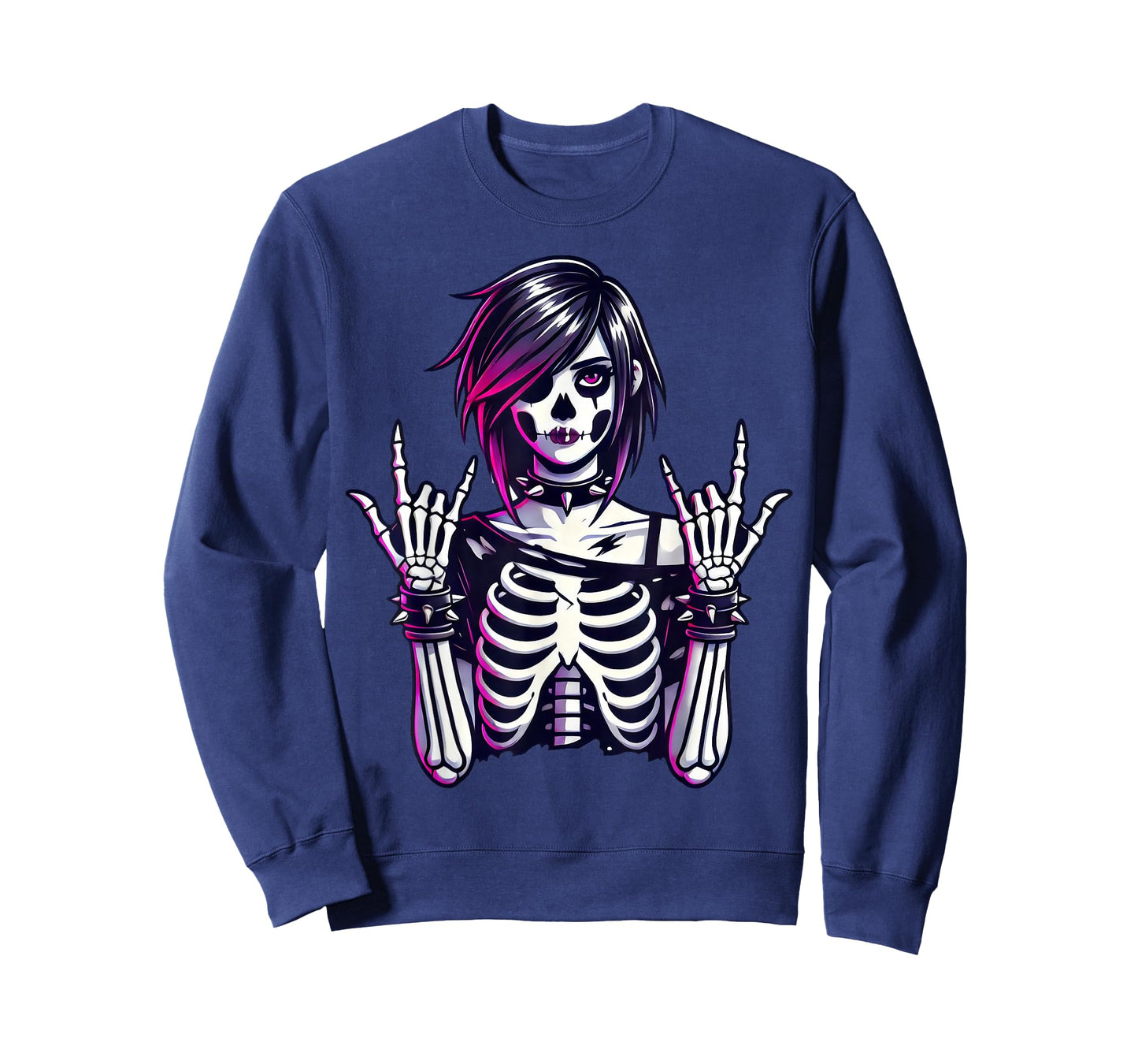 Goth Girl, Funny Emo Punk Skeleton, Grunge T-Shirt