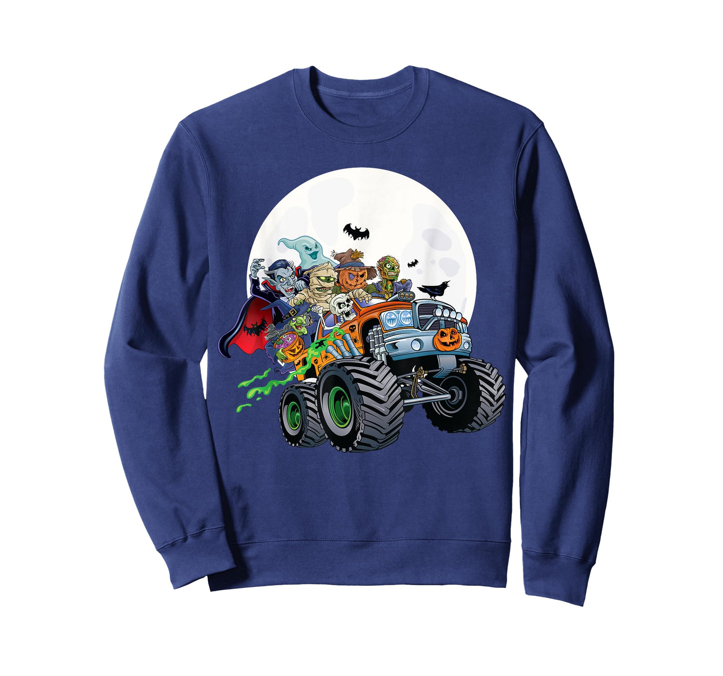 Halloween Skeleton Zombie Monster Truck Vampire Boys Kids T-Shirt