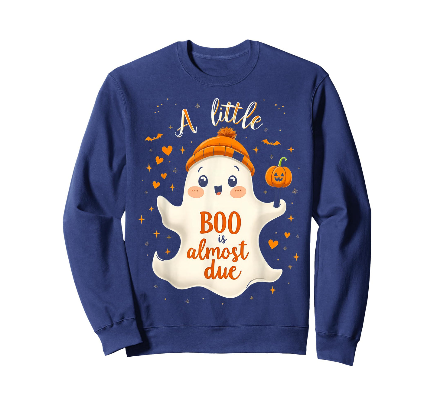 Funny Spooky Pregnancy A Little Boo is Almost Due Halloween T-Shirt