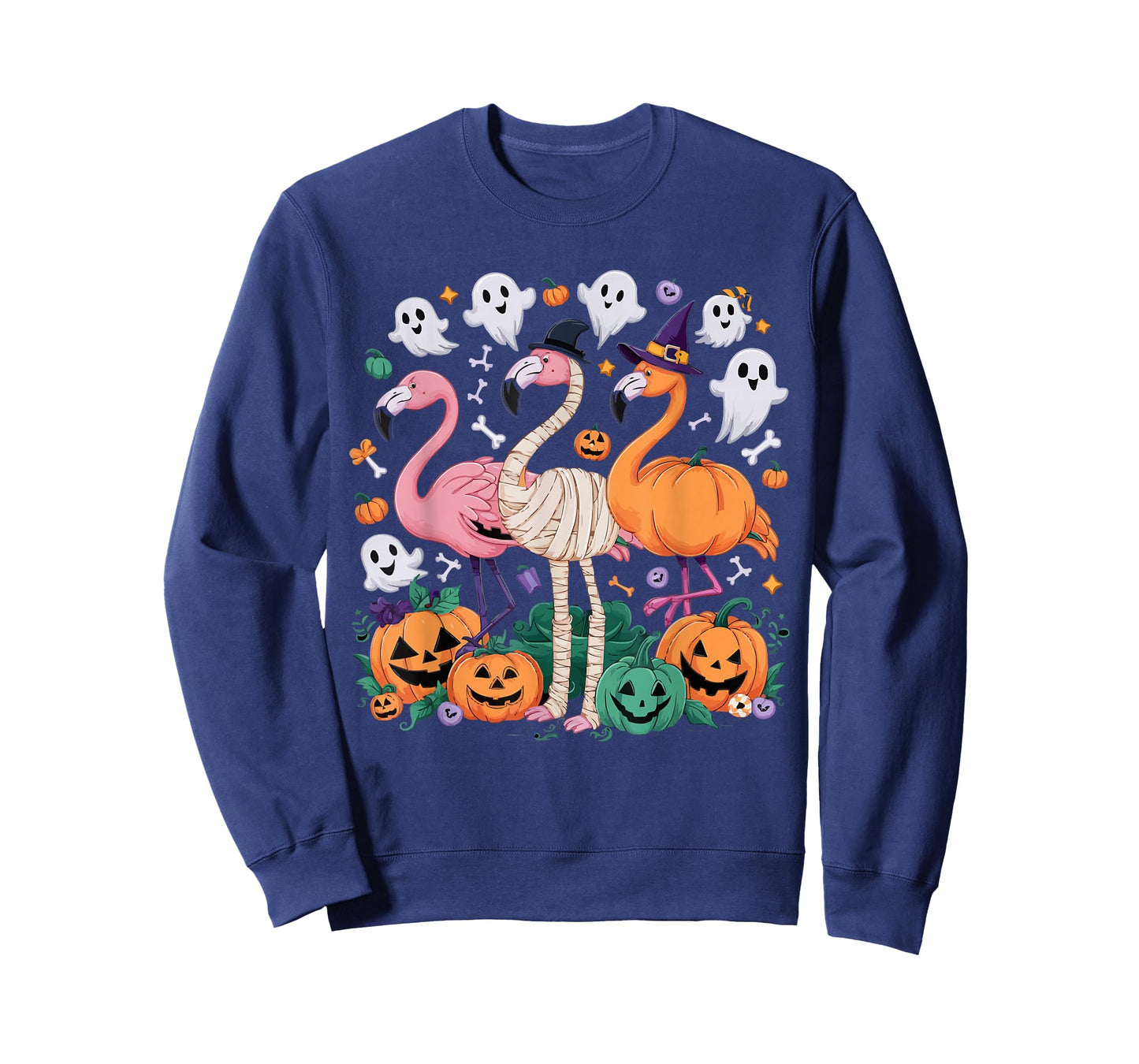 Flamingo Halloween Spooky Wading Bird Scary Trick Or Treat T-Shirt