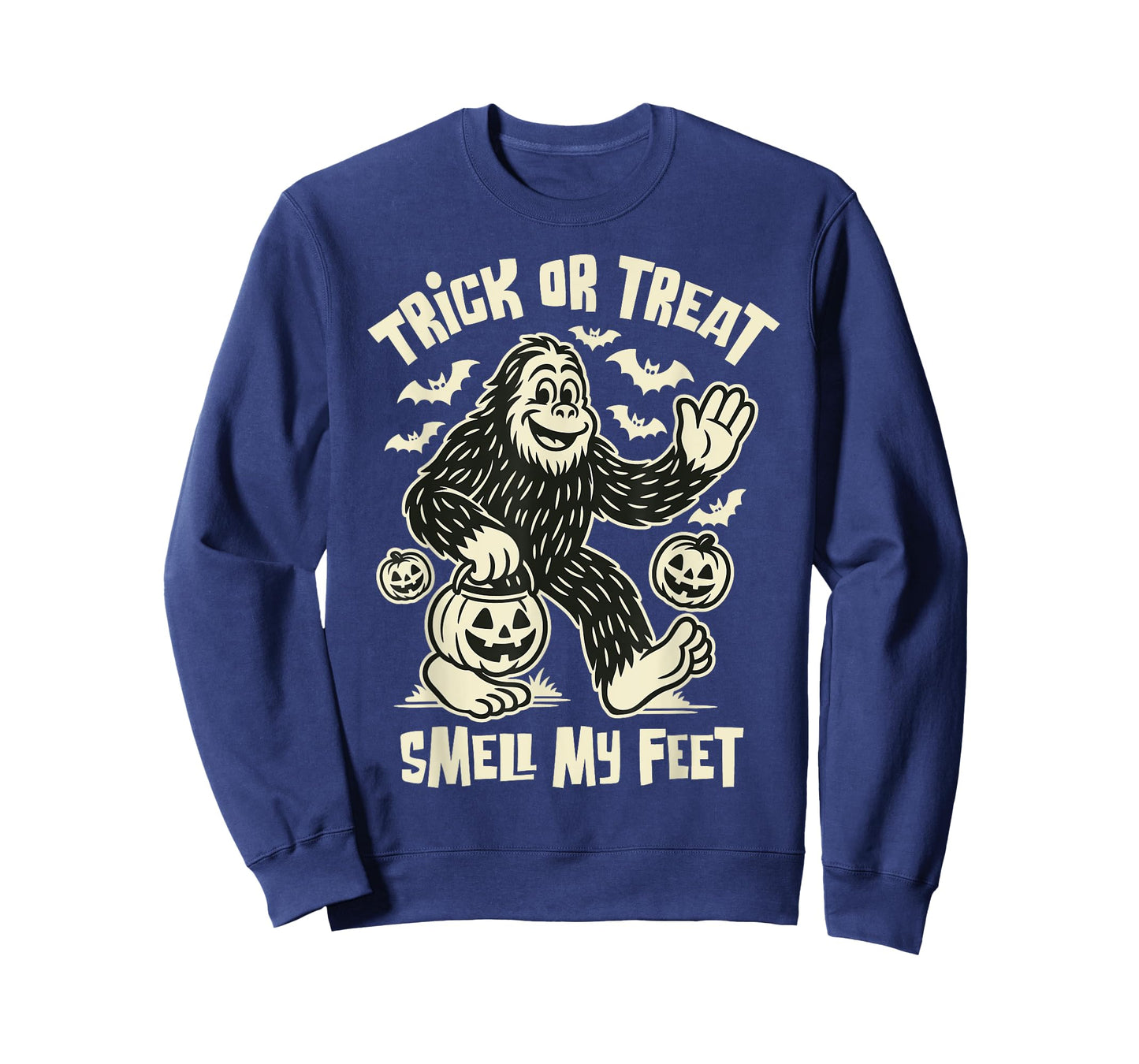 Trick or Treat Smell My Feet Funny Bigfoot Halloween T-Shirt