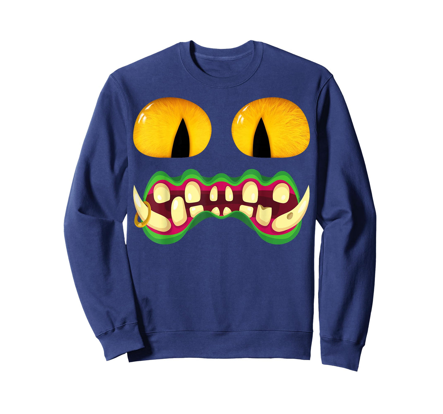 Men's Women's Cat Monster Face Halloween Costume T-Shirt