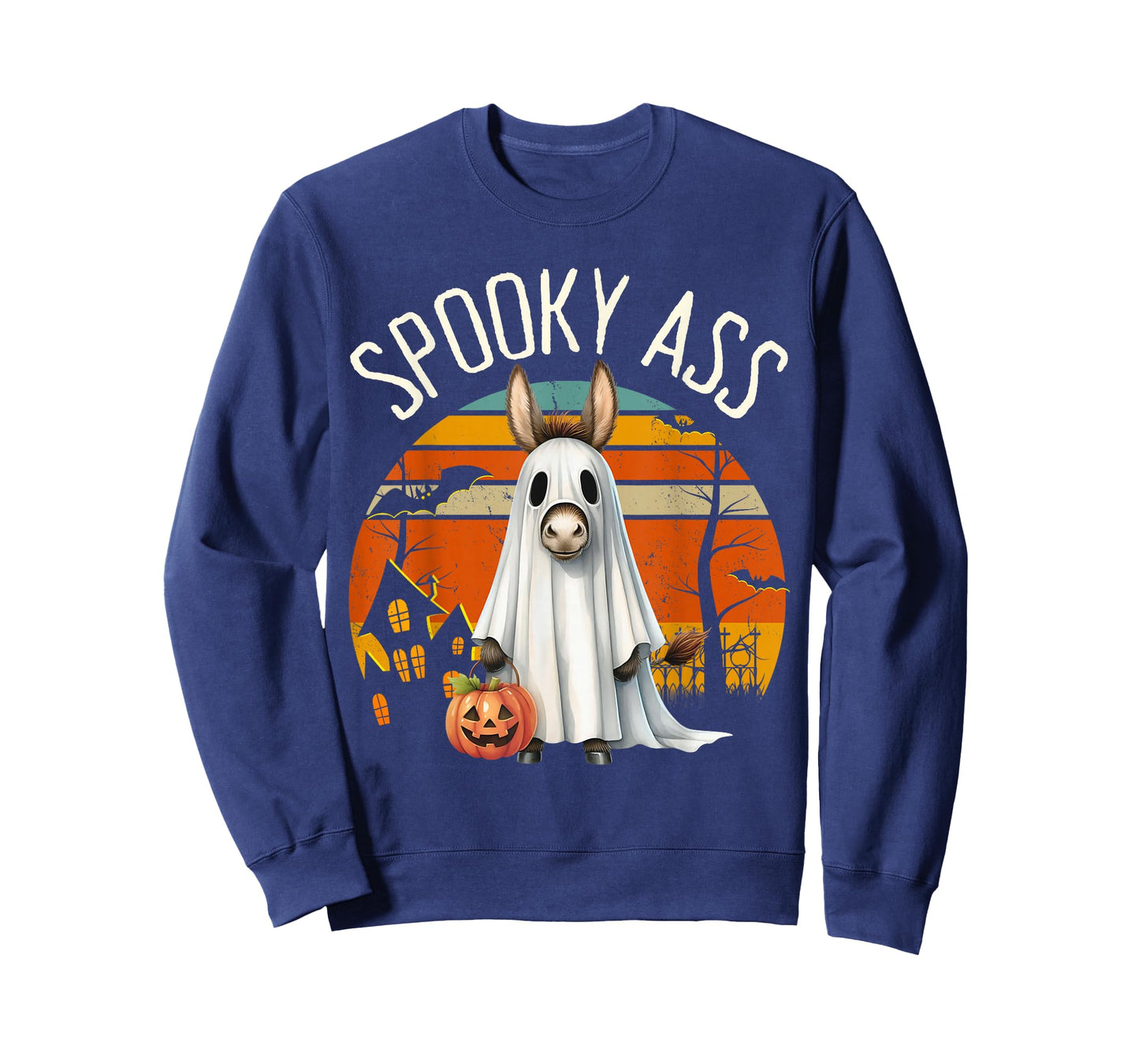 Funny Halloween Donkey, Cute Vintage Ghost Jackass T-Shirt
