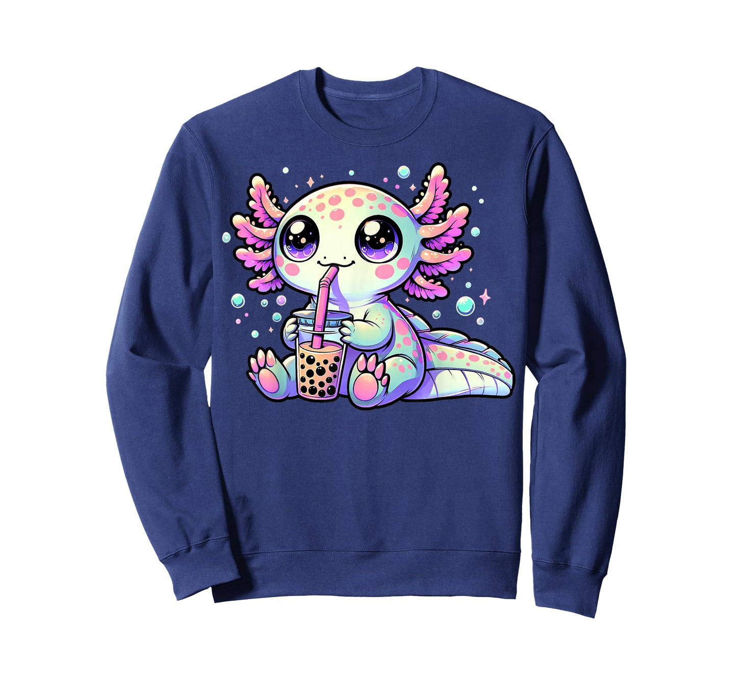 Axolotl Bubble Boba Tea Kawaii Anime Gifts Women, Men, Kids T-Shirt