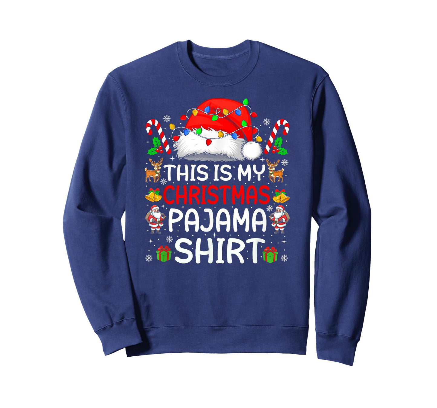 This is My Christmas Pajama Shirt Funny Xmas PJs Men Women T-Shirt
