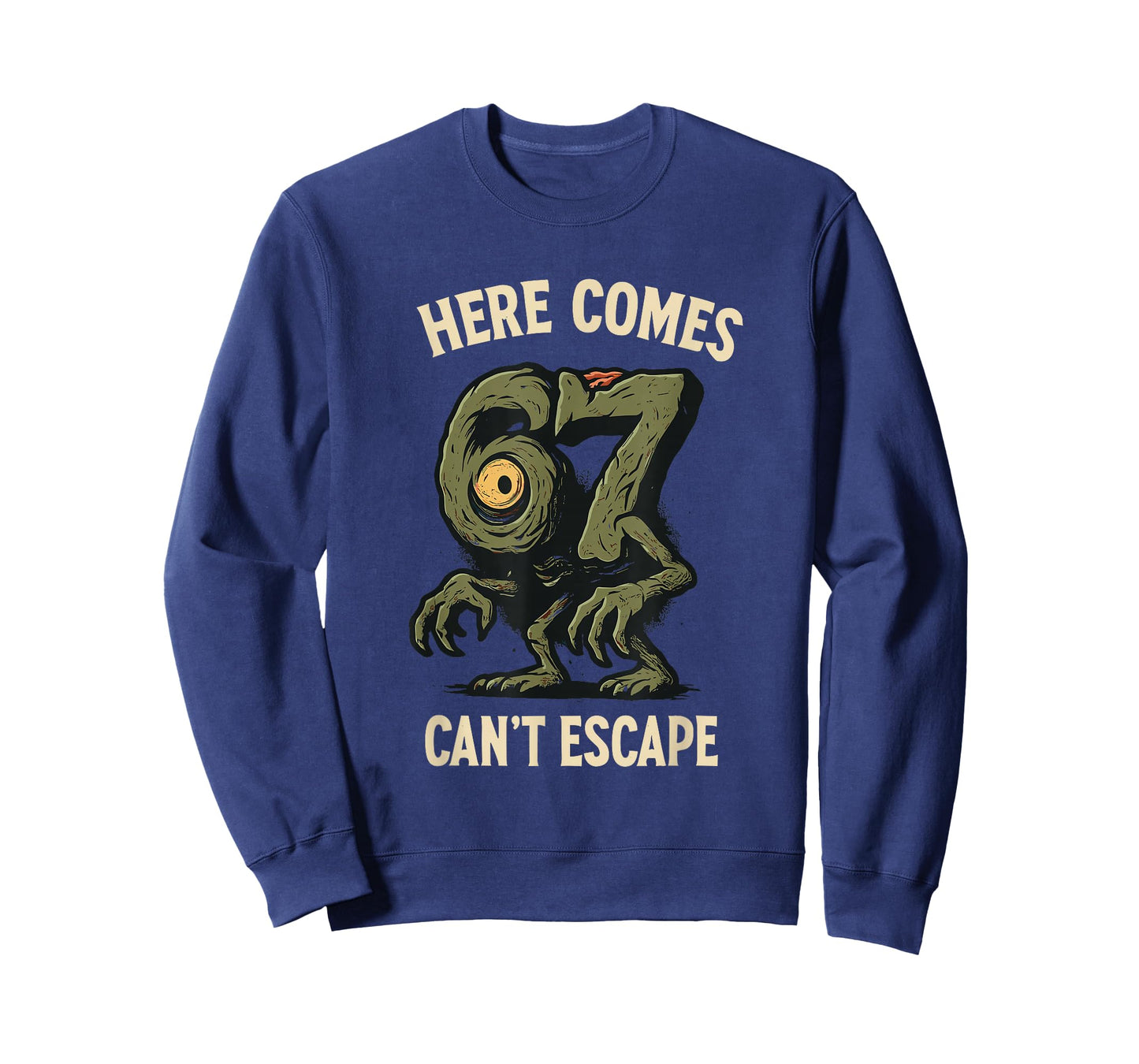Cyclops Monster 6x7 Meme Haunted Number 67 Halloween Student T-Shirt