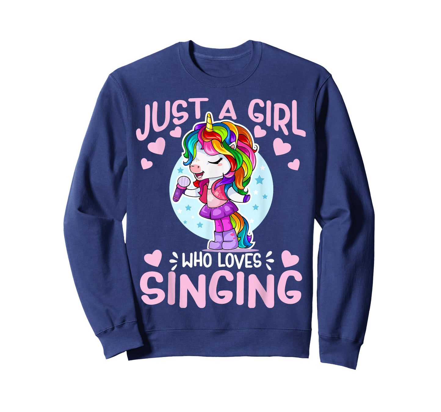 Just A Girl Who Loves Singing Funny Karaoke Singer Unicorn T-Shirt