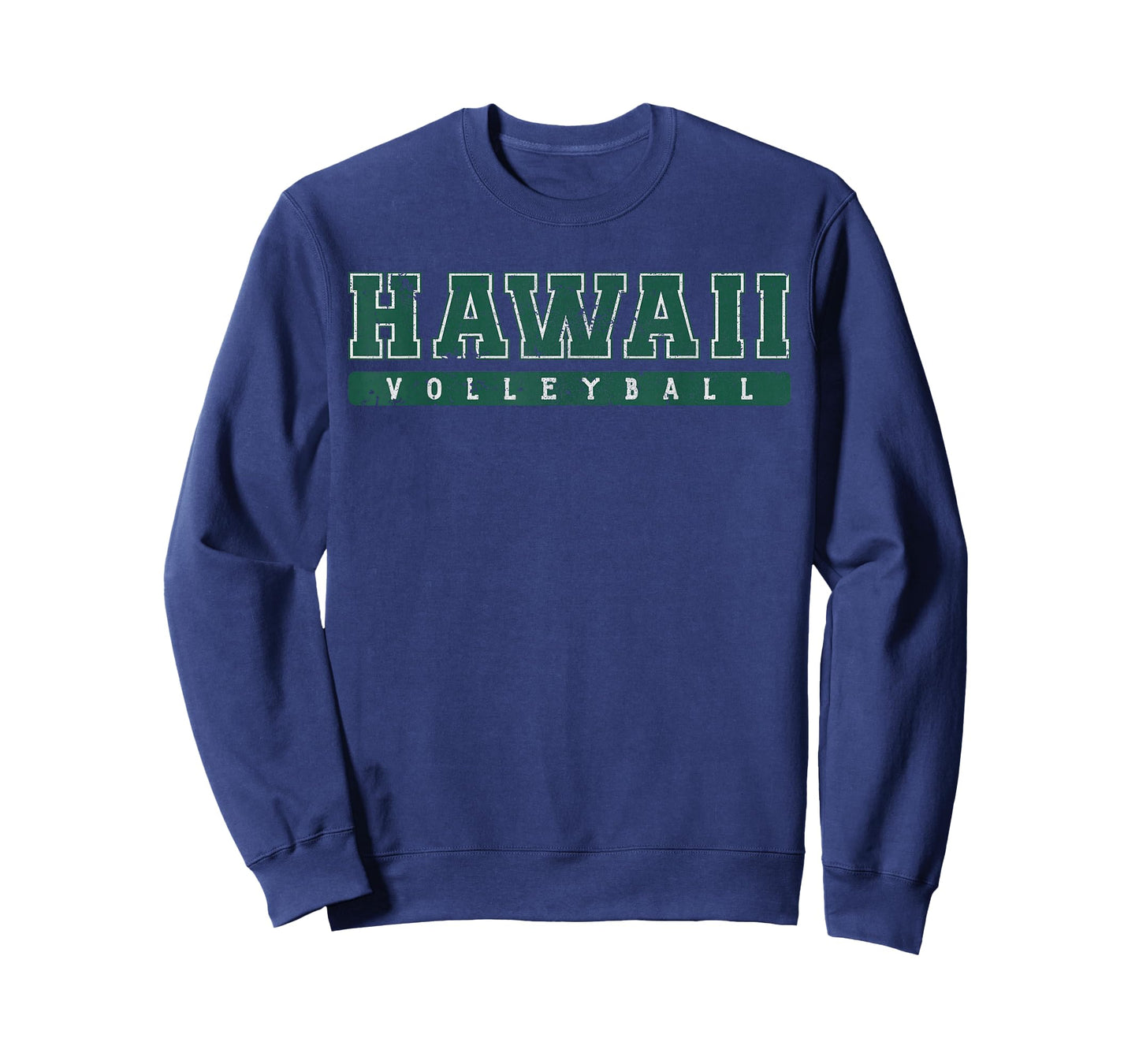Hawaii Volleyball Green Vintage Text T-Shirt