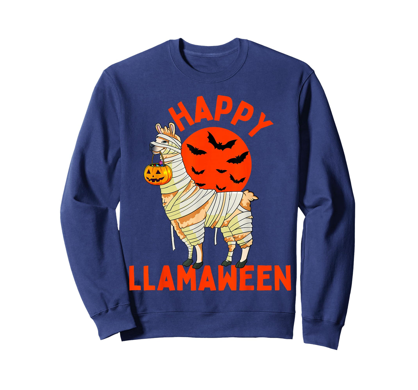 Happy Llamaween Funny Llama Halloween Women Kids Girls Boys T-Shirt