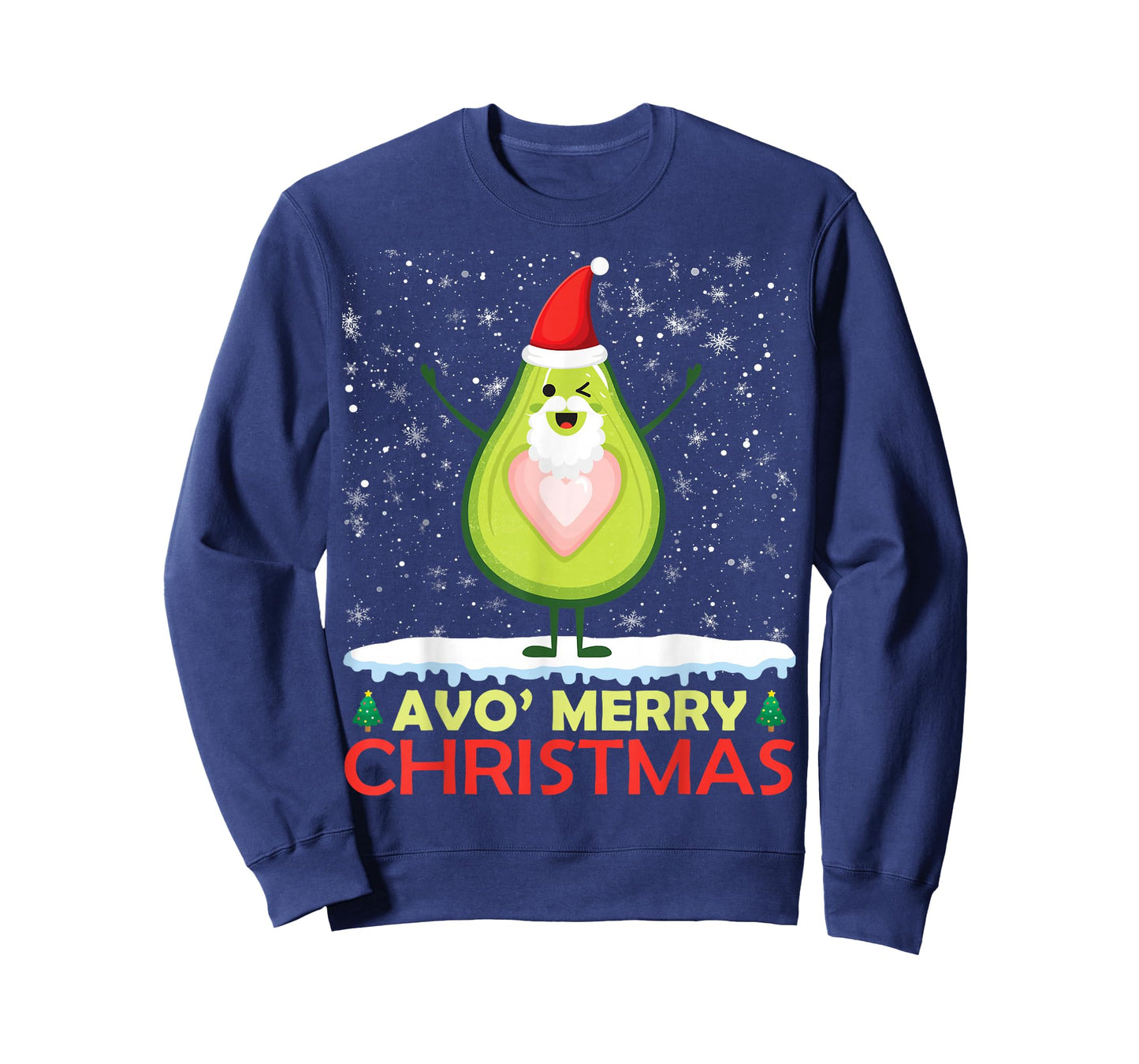 Santa Avocado Avo Merry Christmas Vegan Pajama Avocado Lover T-Shirt
