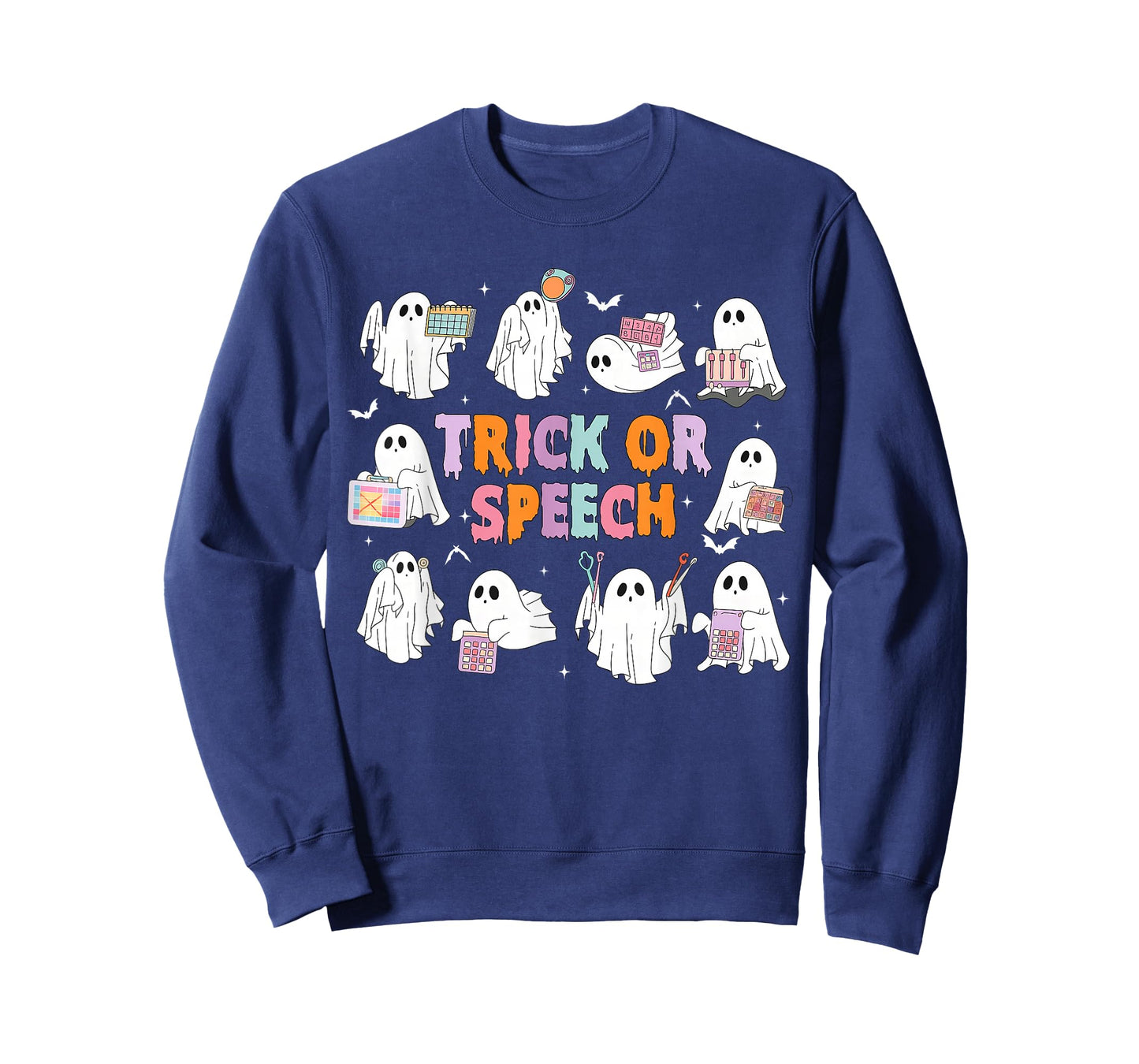 Trick Or Speech Funny SLP Speech Therapy Ghost Halloween T-Shirt
