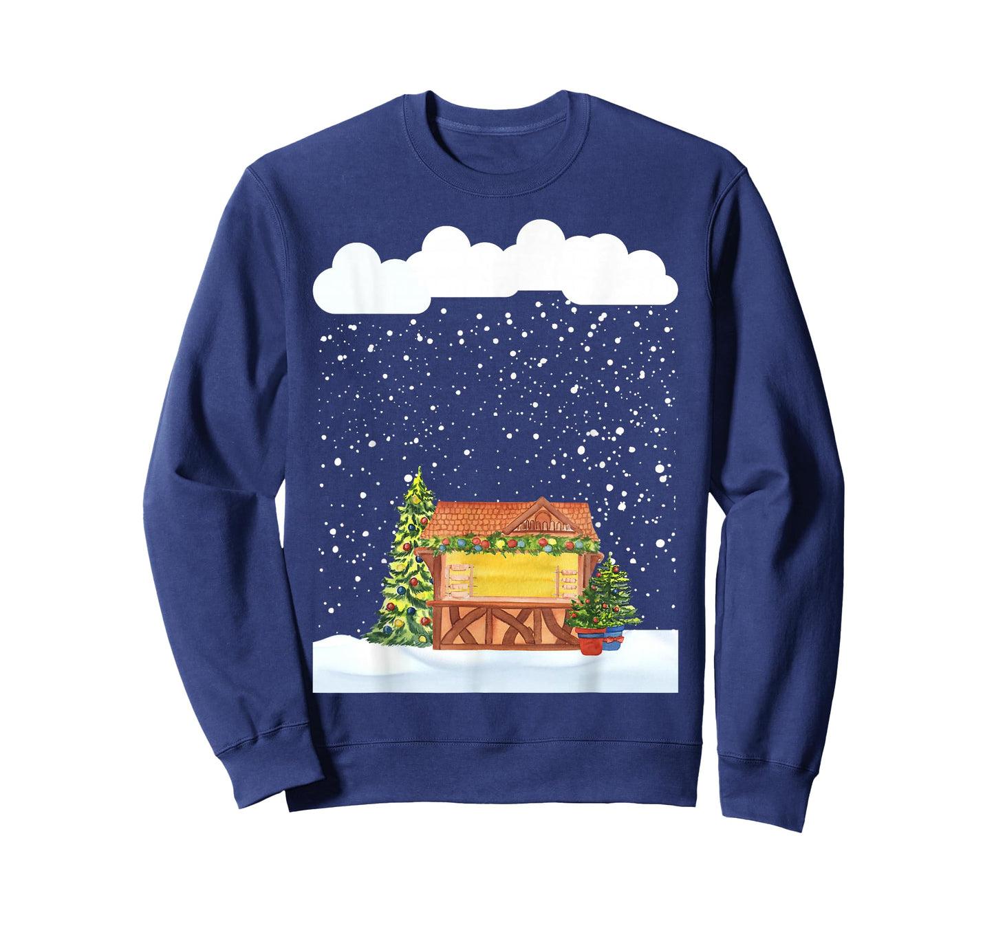 Snowy Christmas Market Lover Festive Xmas Snowflakes T-Shirt