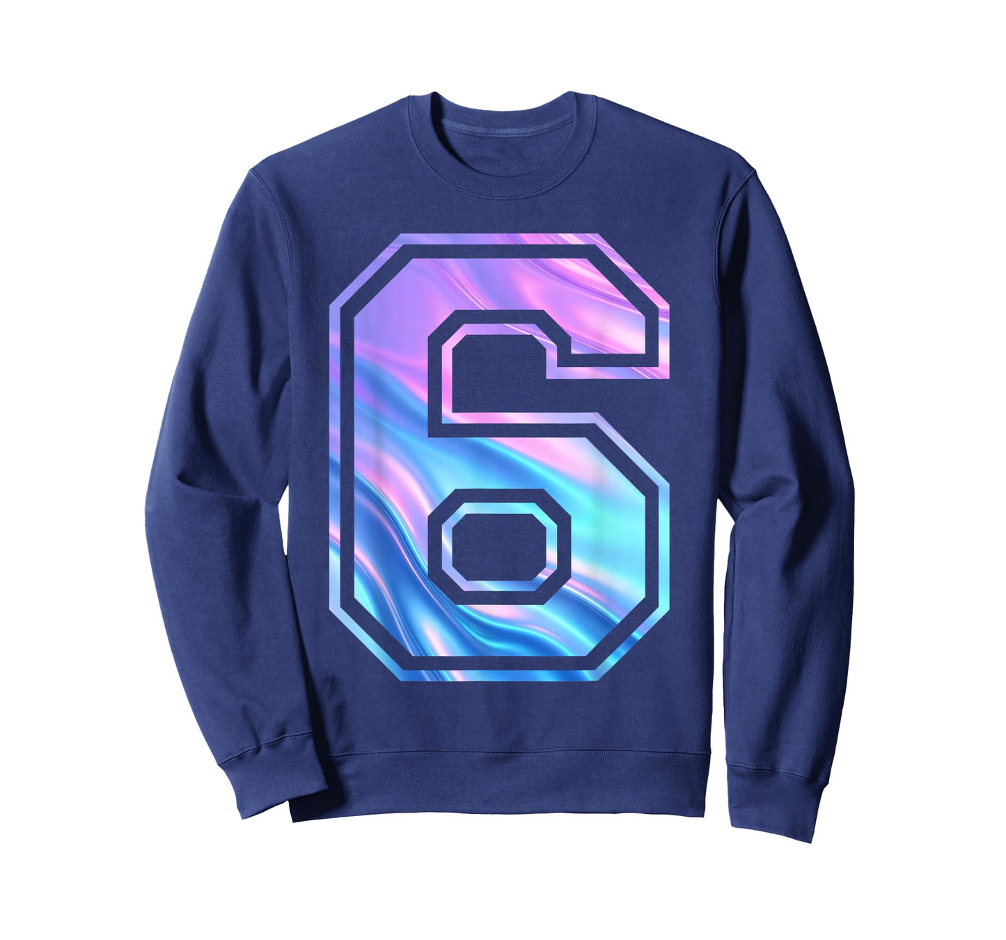 6 Number Six Team Sports Graphic Design Matching Varsity T-Shirt