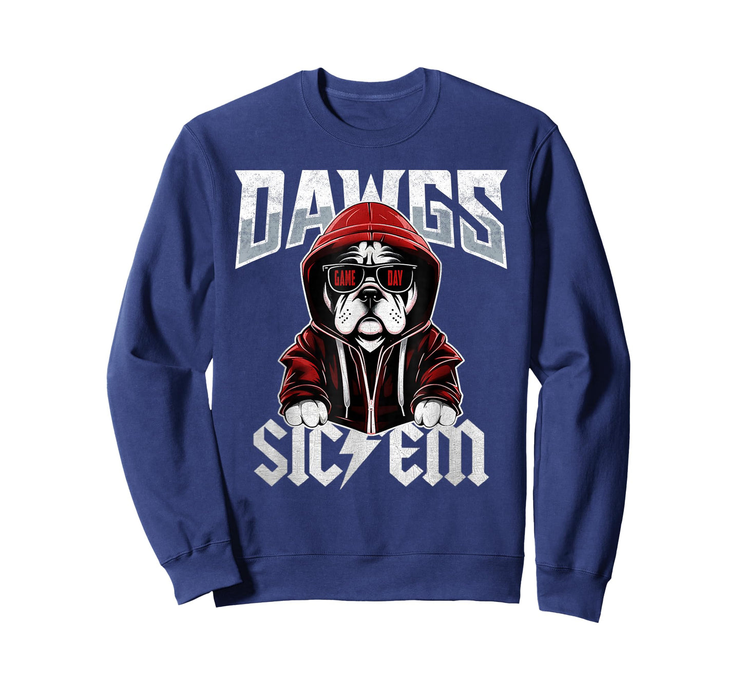 Sic Em Bulldog Distressed - Dawgs Bulldog Spirit Evergreen T-Shirt