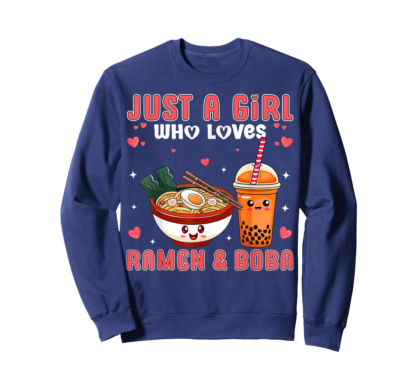 Cute Just a Girl Who Loves Ramen And Boba Japan Bubble Tea T-Shirt
