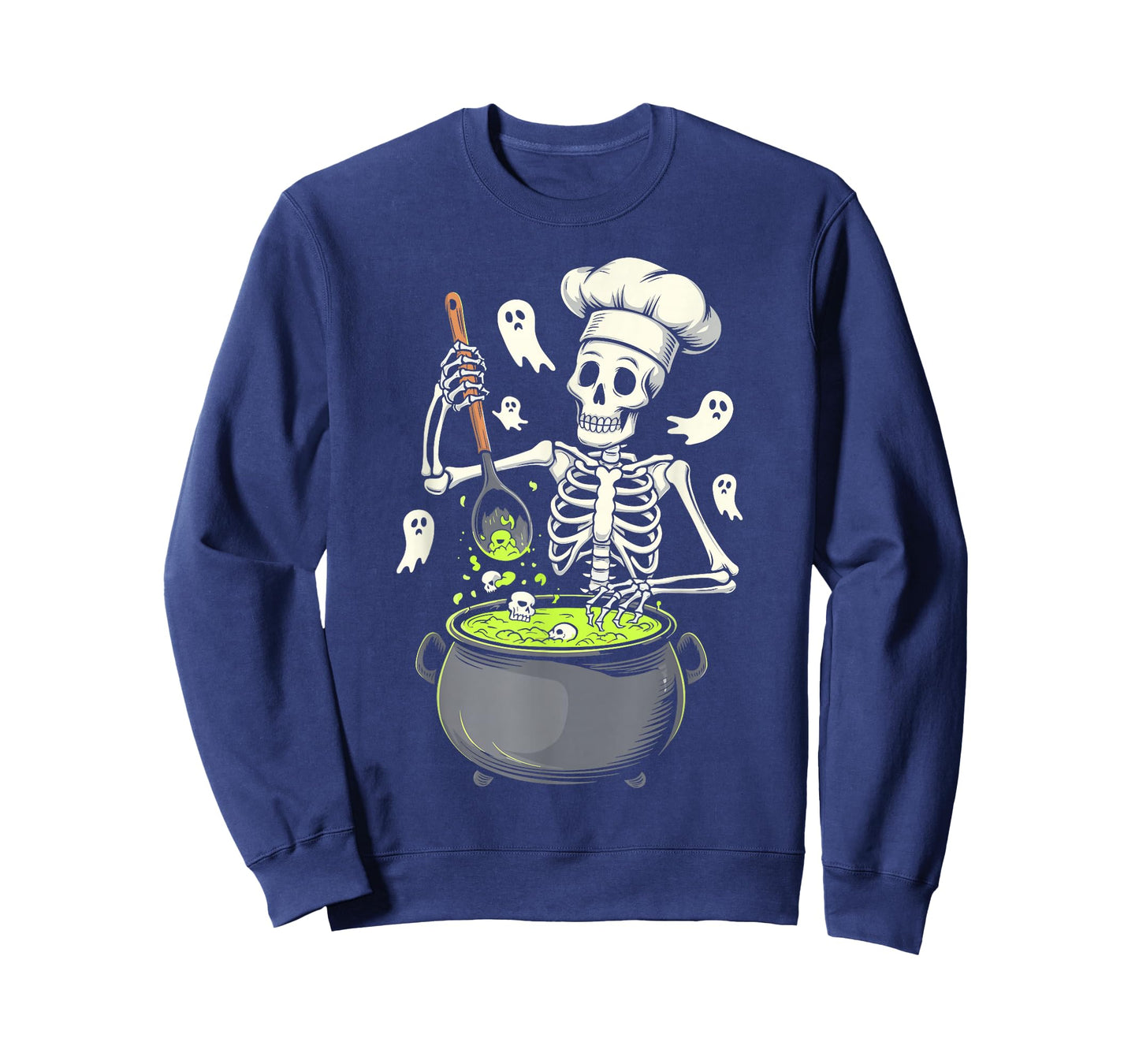 Funny Skeleton Chef Cooking Lovers Spooky Halloween Brew T-Shirt