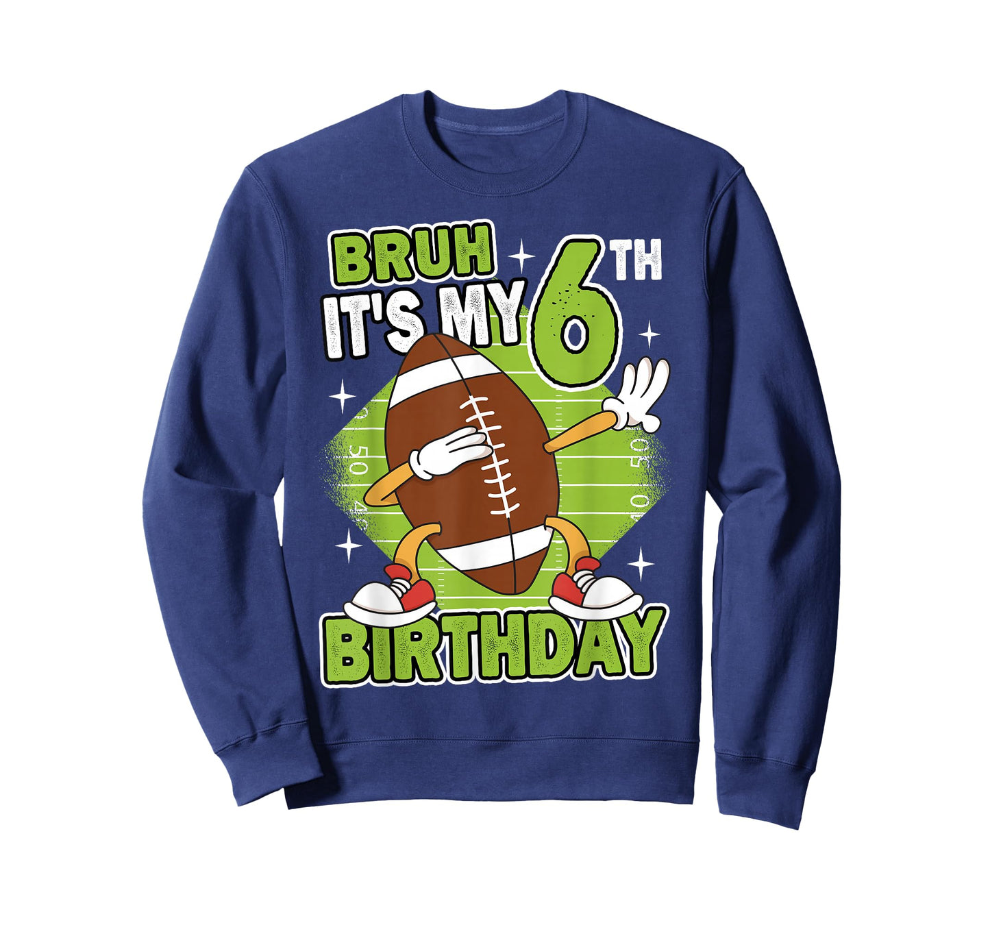 Bruh It's My 6th Birthday American Football Boy 6 Years Old T-Shirt