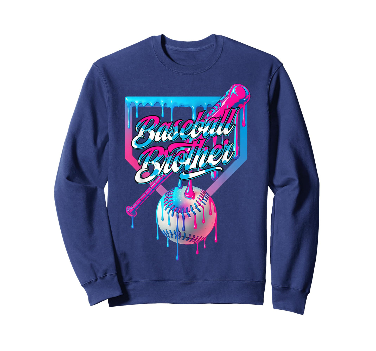 Funny Brother Baseball Tee Ice Cream Drip Birthday Game Day T-Shirt